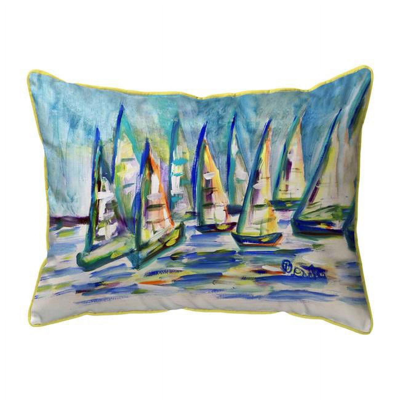 20 x 24 in. Many Sailboats Zippered Pillow - Extra Large