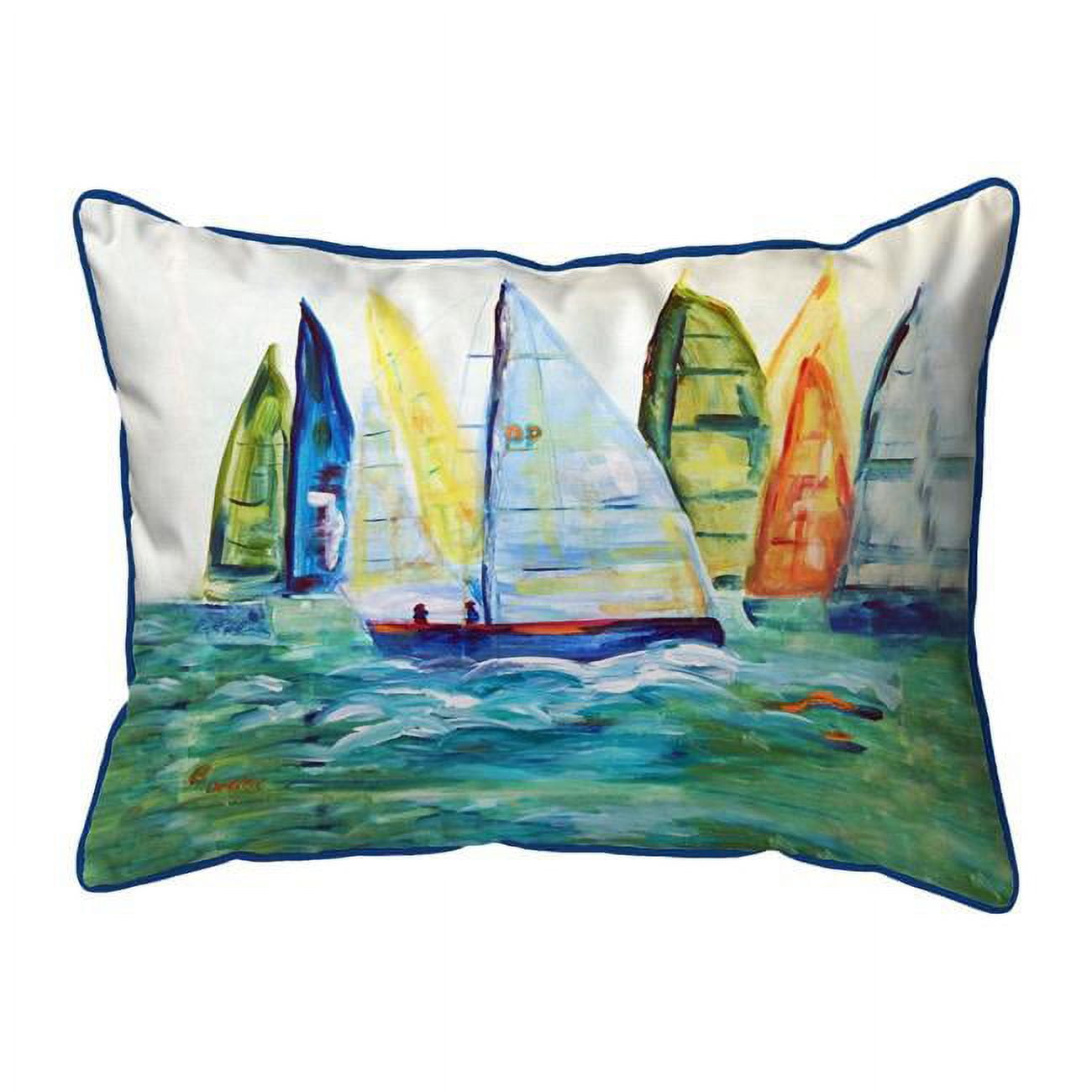20 x 24 in. Betsys Sailboats Zippered Pillow - Extra Large