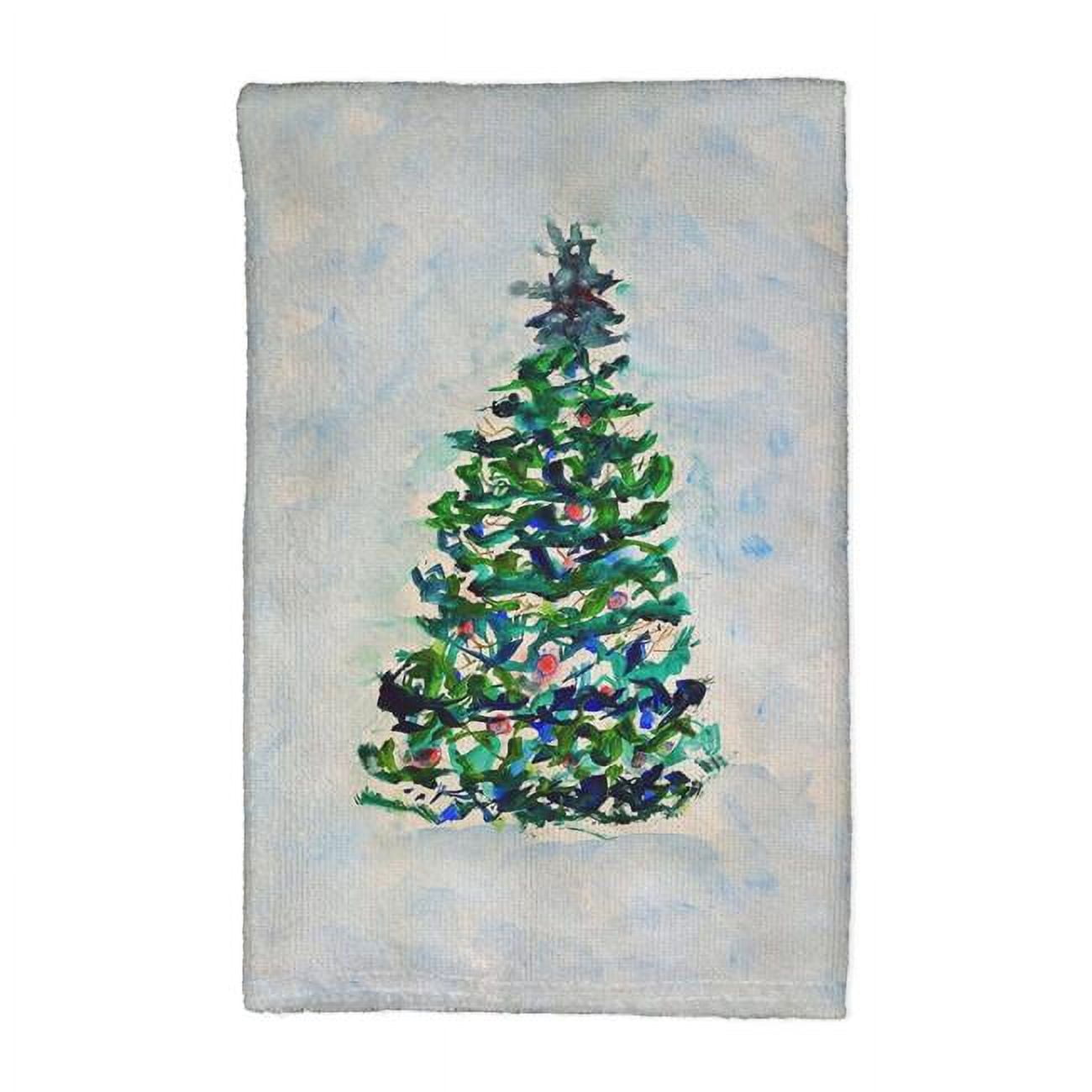 Picture of Betsy Drake KT1374 16 x 25 in. Blue Lights Christmas Tree Kitchen Towel