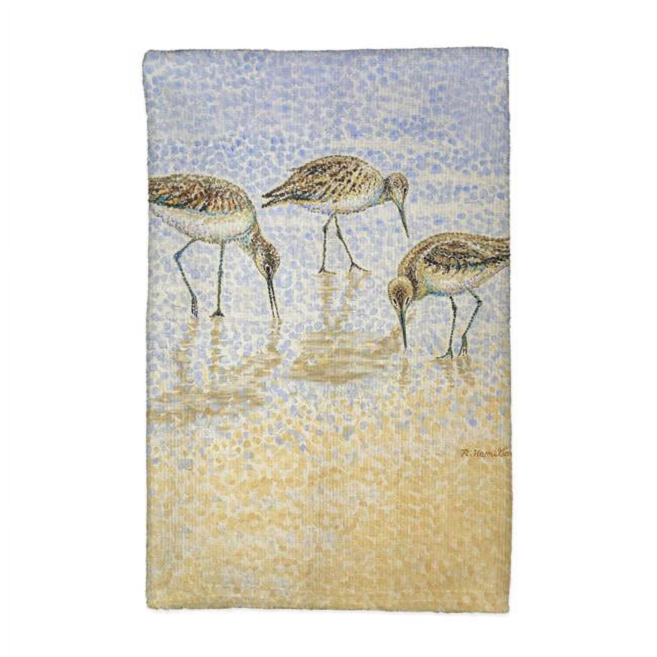Picture of Betsy Drake KT1367 16 x 25 in. Willet Sandpipers Feeding Kitchen Towel