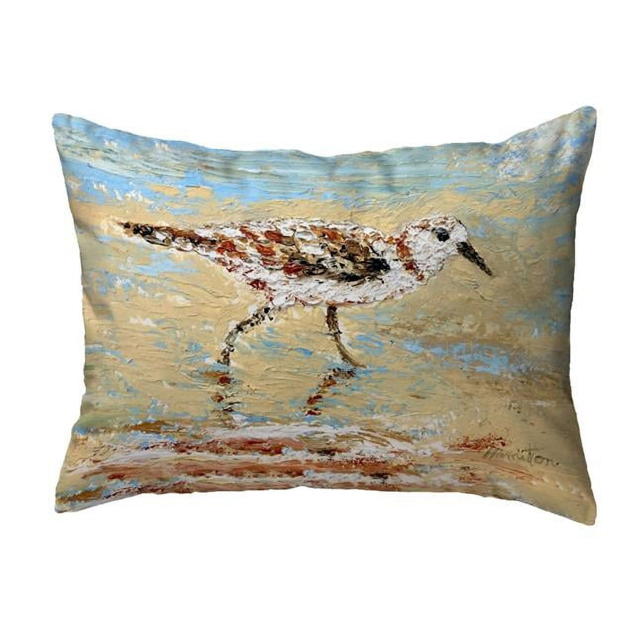 11 x 14 in. Lone Sandpiper Non-Corded Pillow - Small