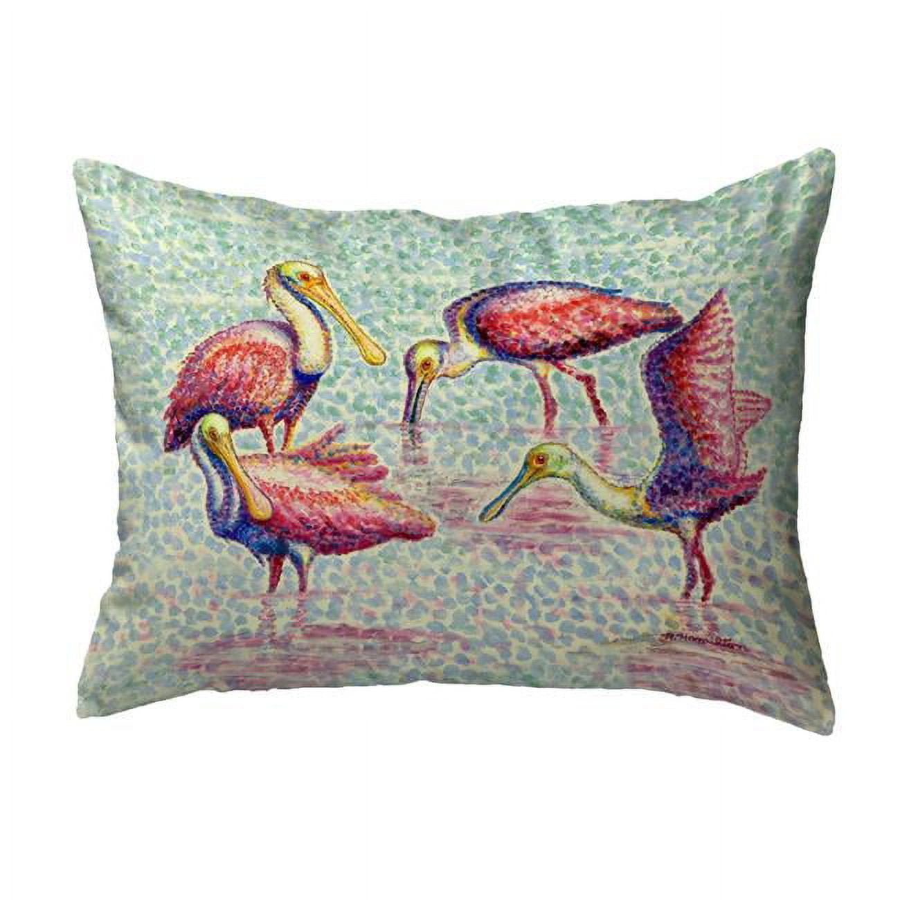 11 x 14 in. Spoonbill Group Non-Corded Pillow - Small