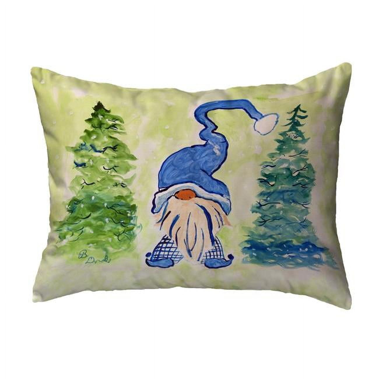 KS1383 11 x 14 in. Gnome & Christmas Trees Non-Corded Pillow - Small