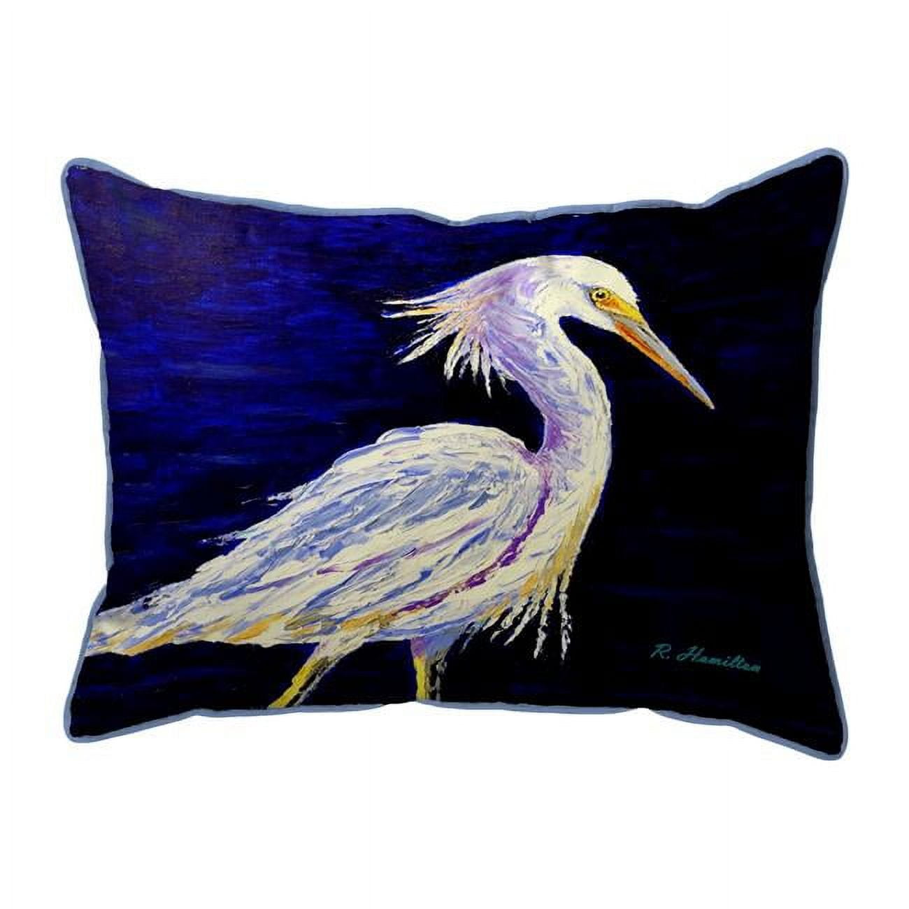 20 x 24 in. Palette Snowy Egret Zippered Pillow - Extra Large