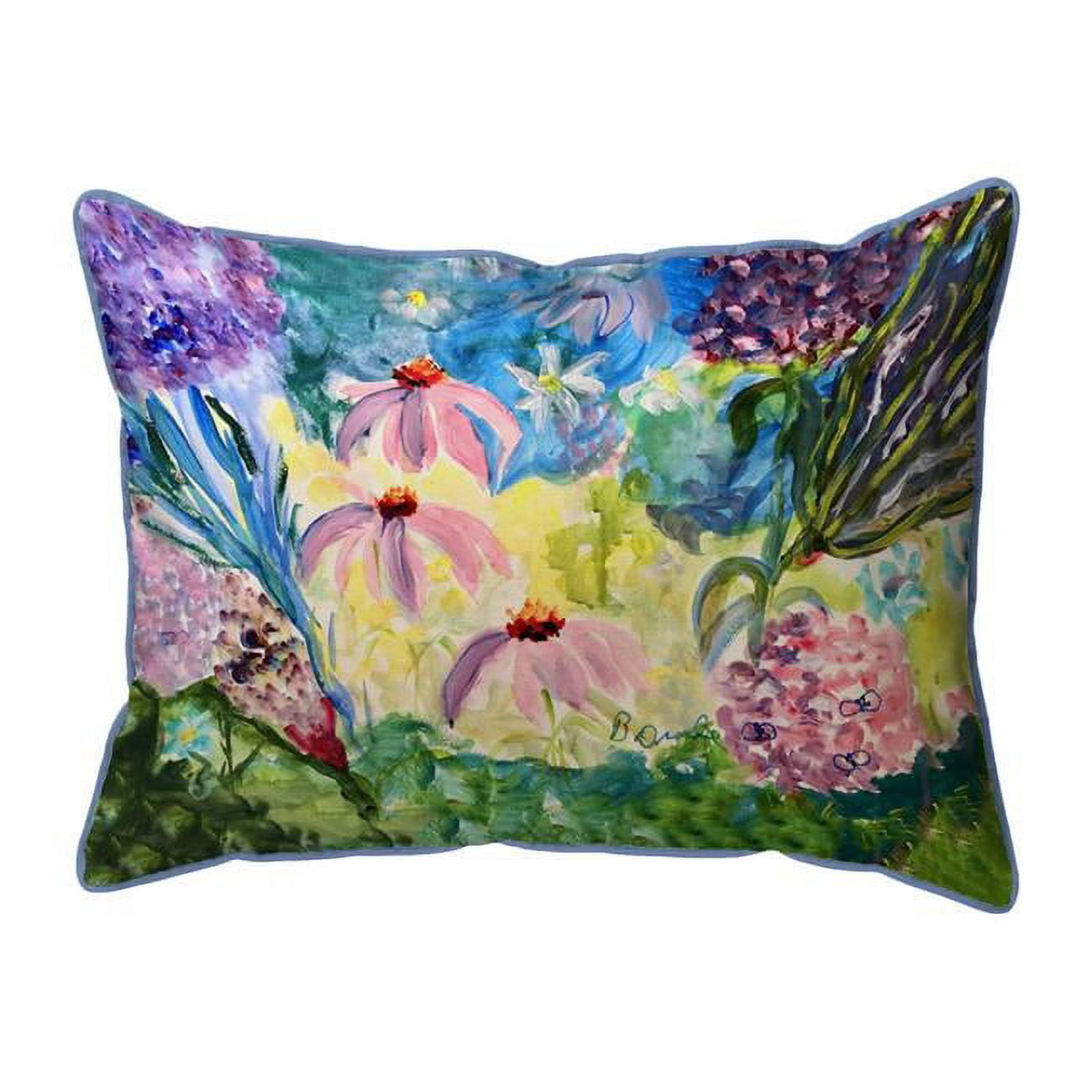 20 x 24 in. Pink Garden Zippered Pillow - Extra Large