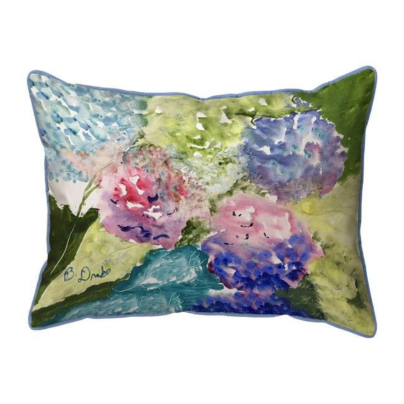 ZP1419 20 x 24 in. Pink & Purple Hydrangeas Extra Large Zippered Pillow