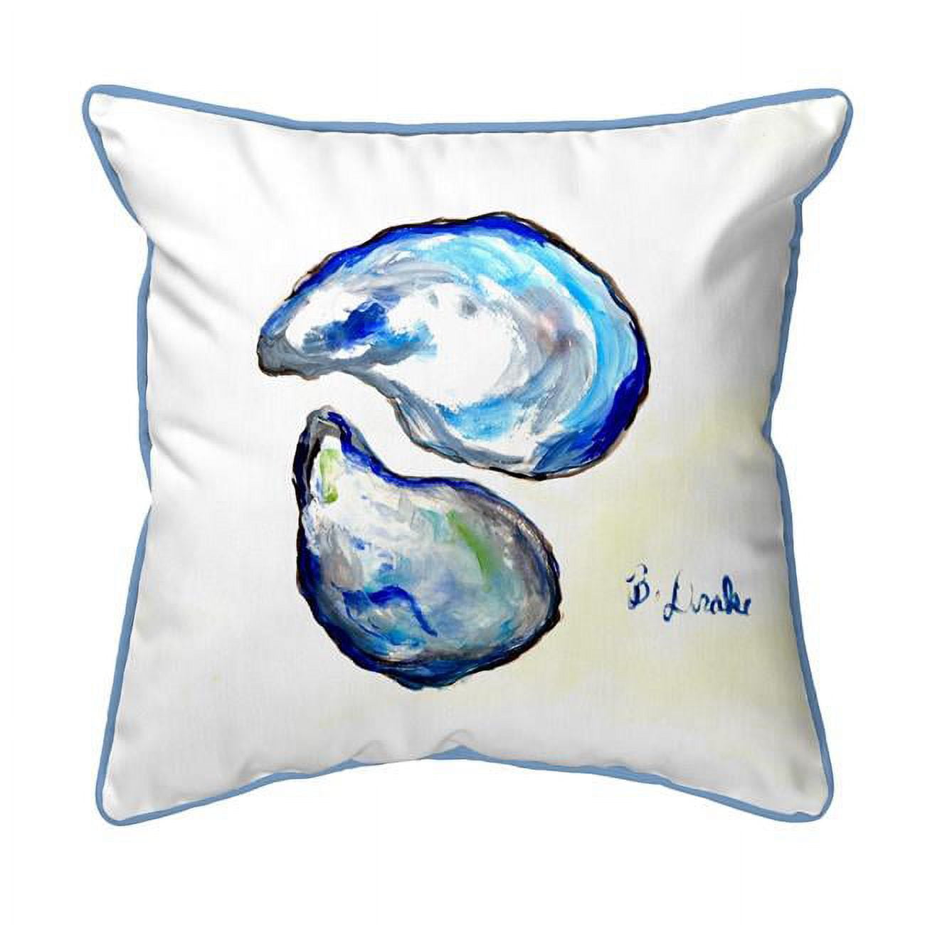 18 x 18 in. Blue Oysters Large Indoor & Outdoor Pillow