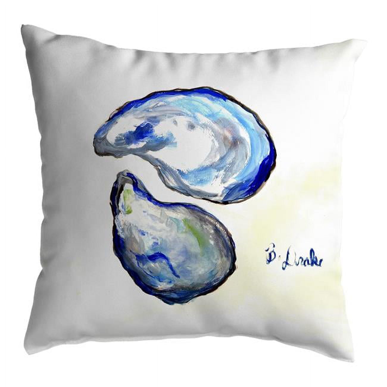 18 x 18 in. Blue Oysters No Cord Pillow