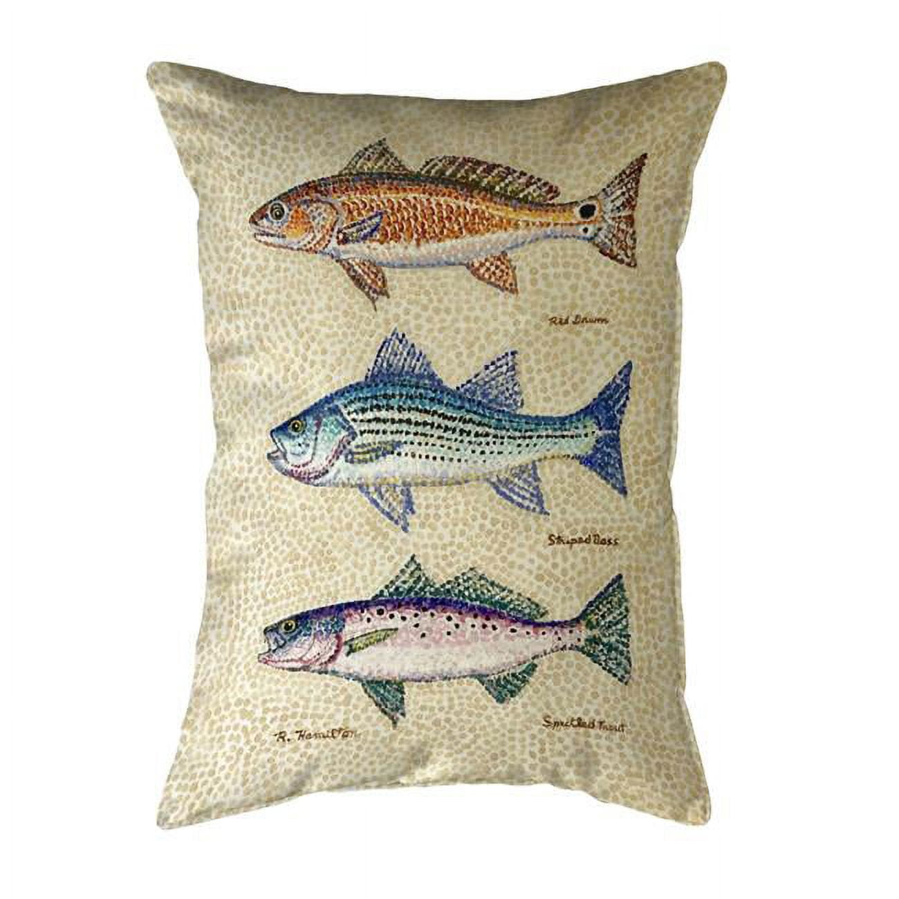 16 x 20 in. Creek Fish No Cord Pillow