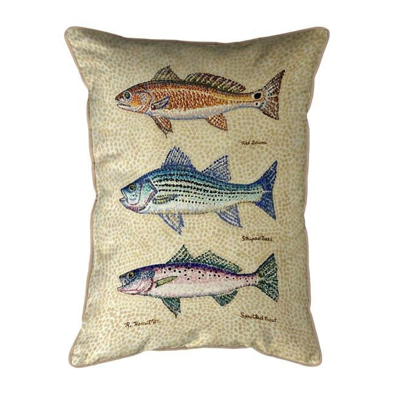 20 x 24 in. Creek Fish Extra Large Zippered Pillow