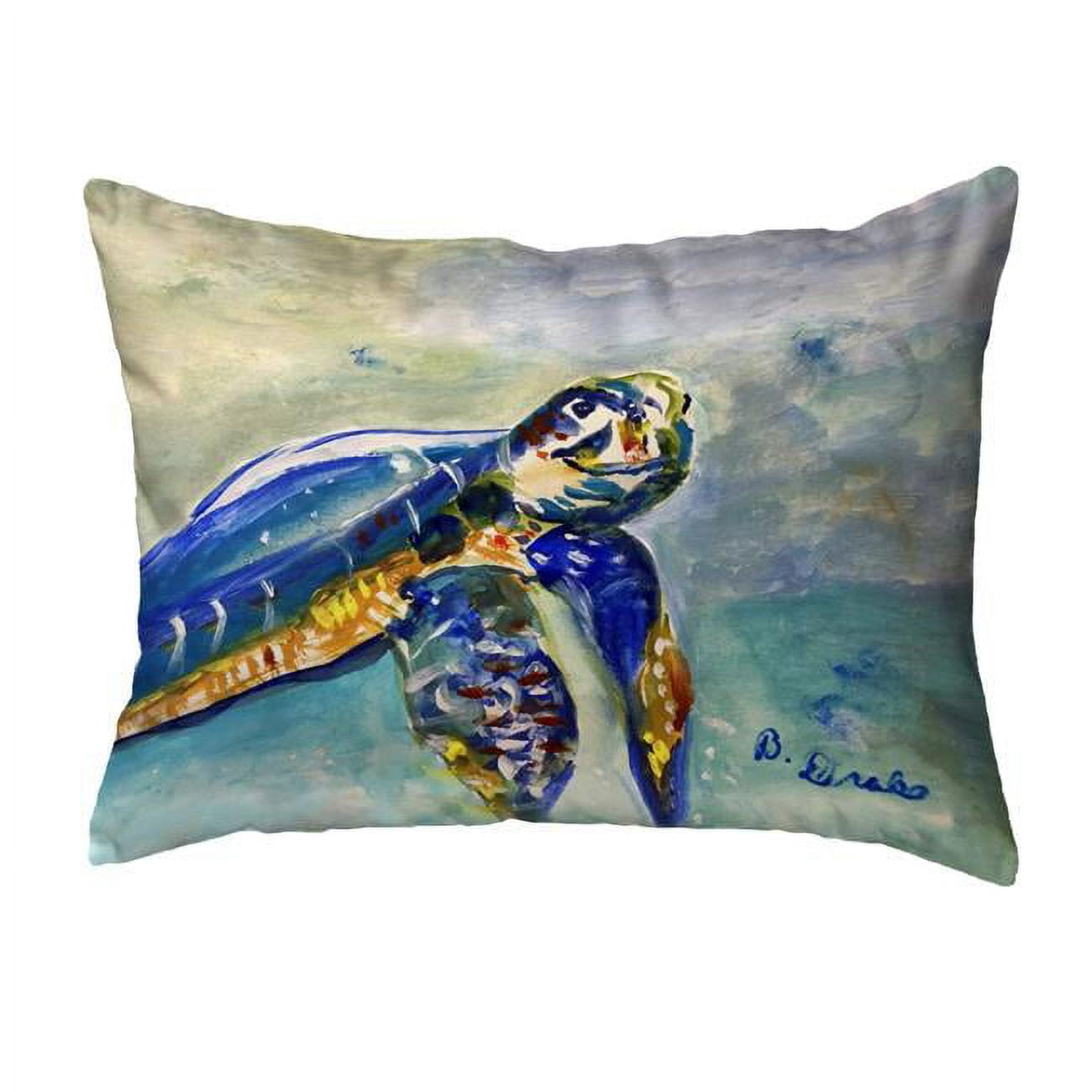 11 x 14 in. Happy Sea Turtle Small Noncorded Pillow