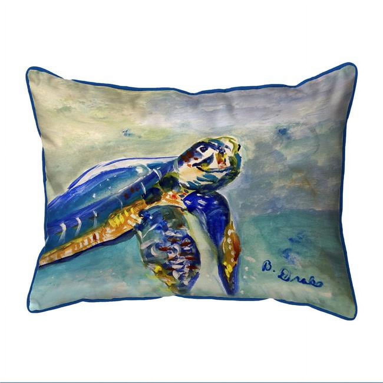 20 x 24 in. Happy Sea Turtle Extra Large Zippered Pillow