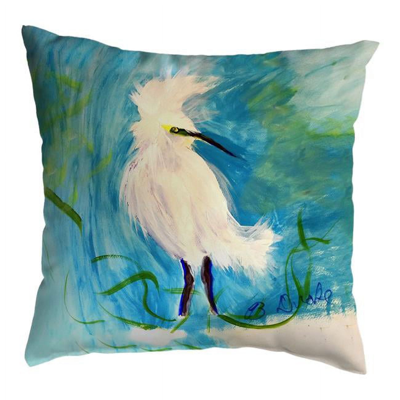 12 x 12 in. Wacky Egret Small Noncorded Pillow
