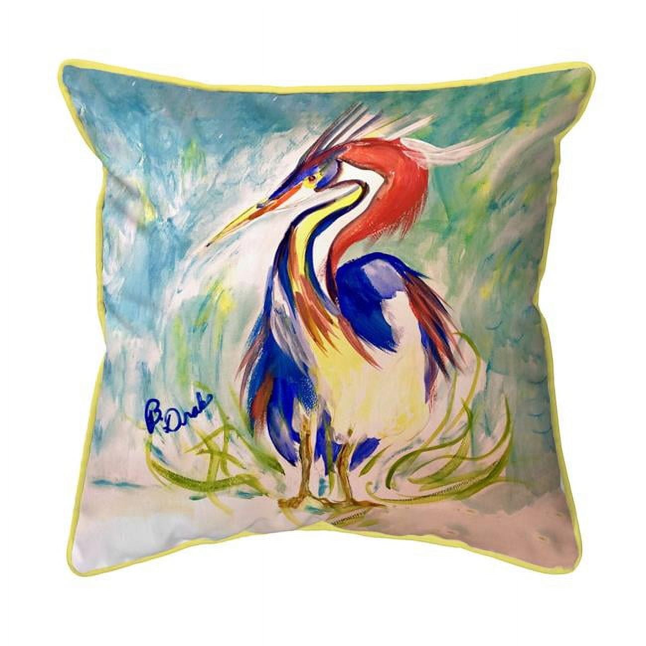 22 x 22 in. Wacky Louisiana Heron Extra Large Zippered Pillow