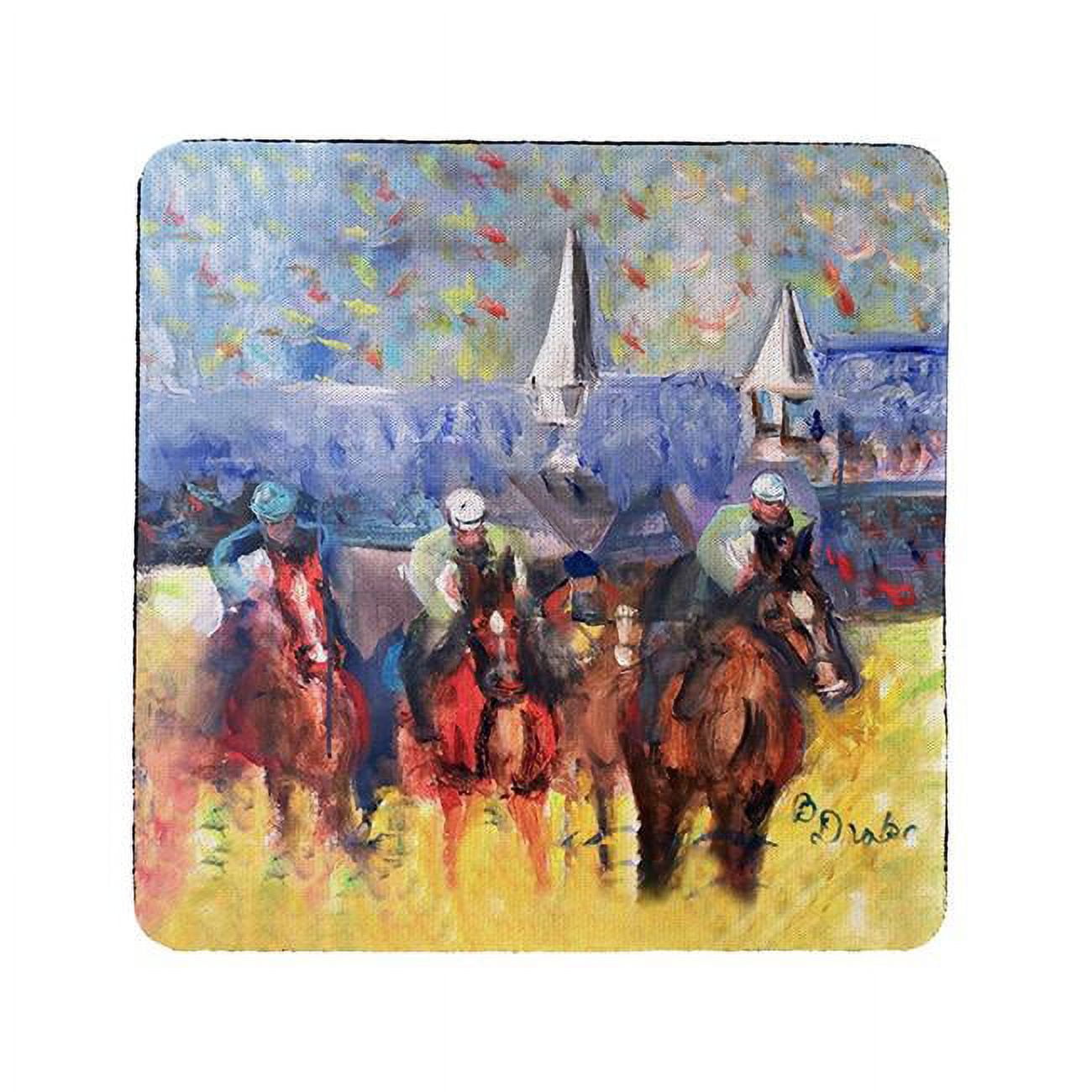 Picture of Betsy Drake Interiors CT1453 Horse Steeplechase Coaster, Set of 4