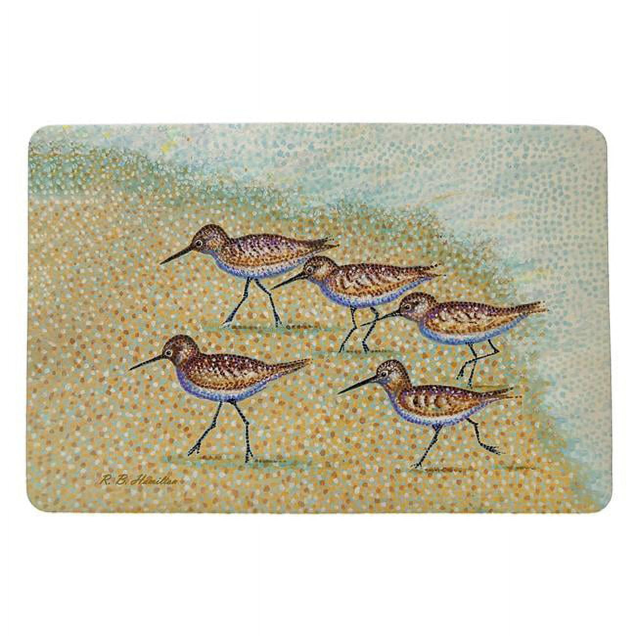 18 x 26 in. Pointillist Sanderlings Door Mat