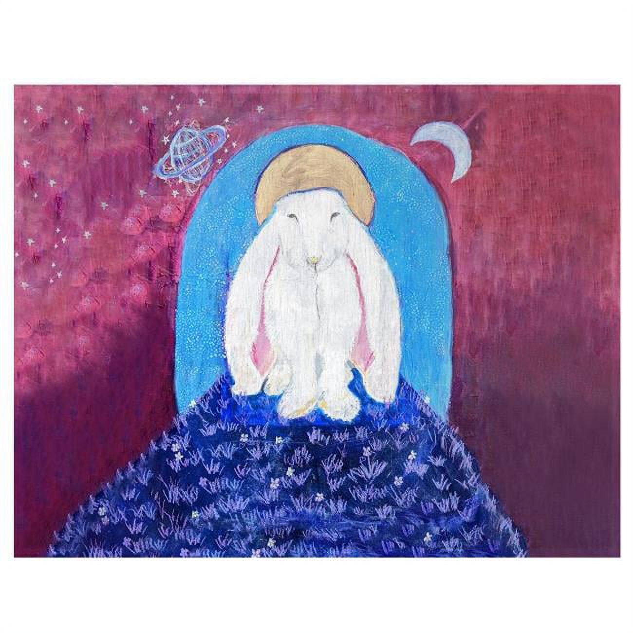 Picture of Betsy Drake Interiors PM1455 Night Bunny Place Mat, Set of 4