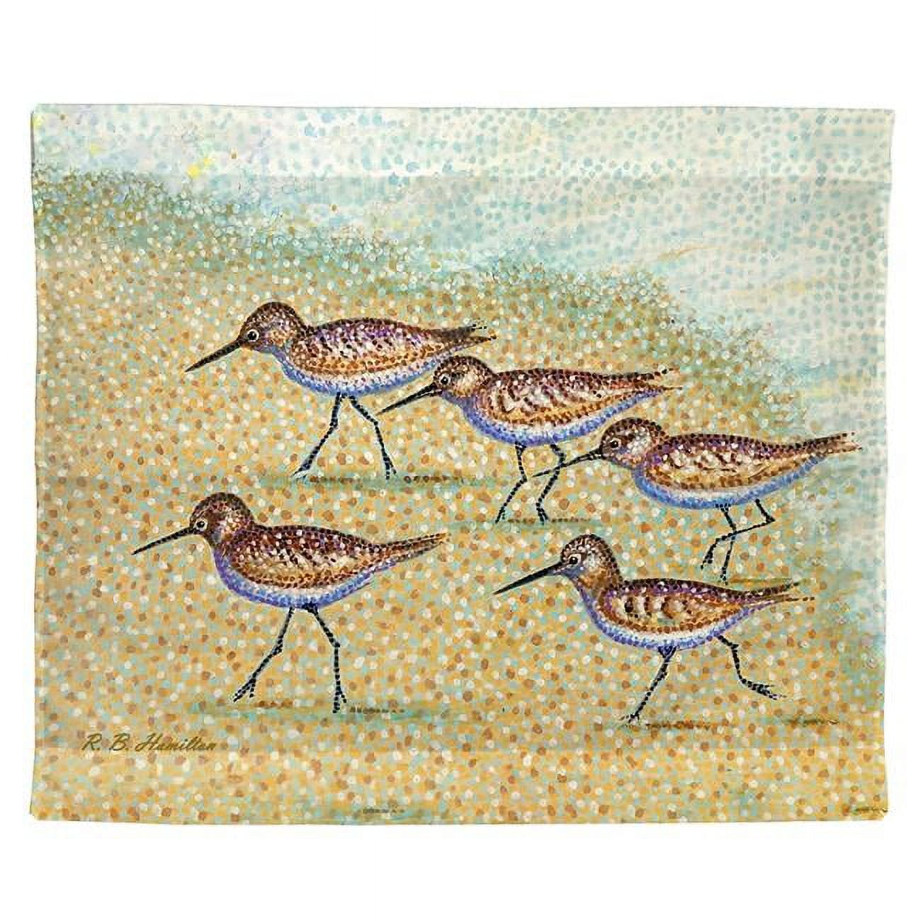 24 x 30 in. Pointillist Sanderlings Outdoor Wall Hanging