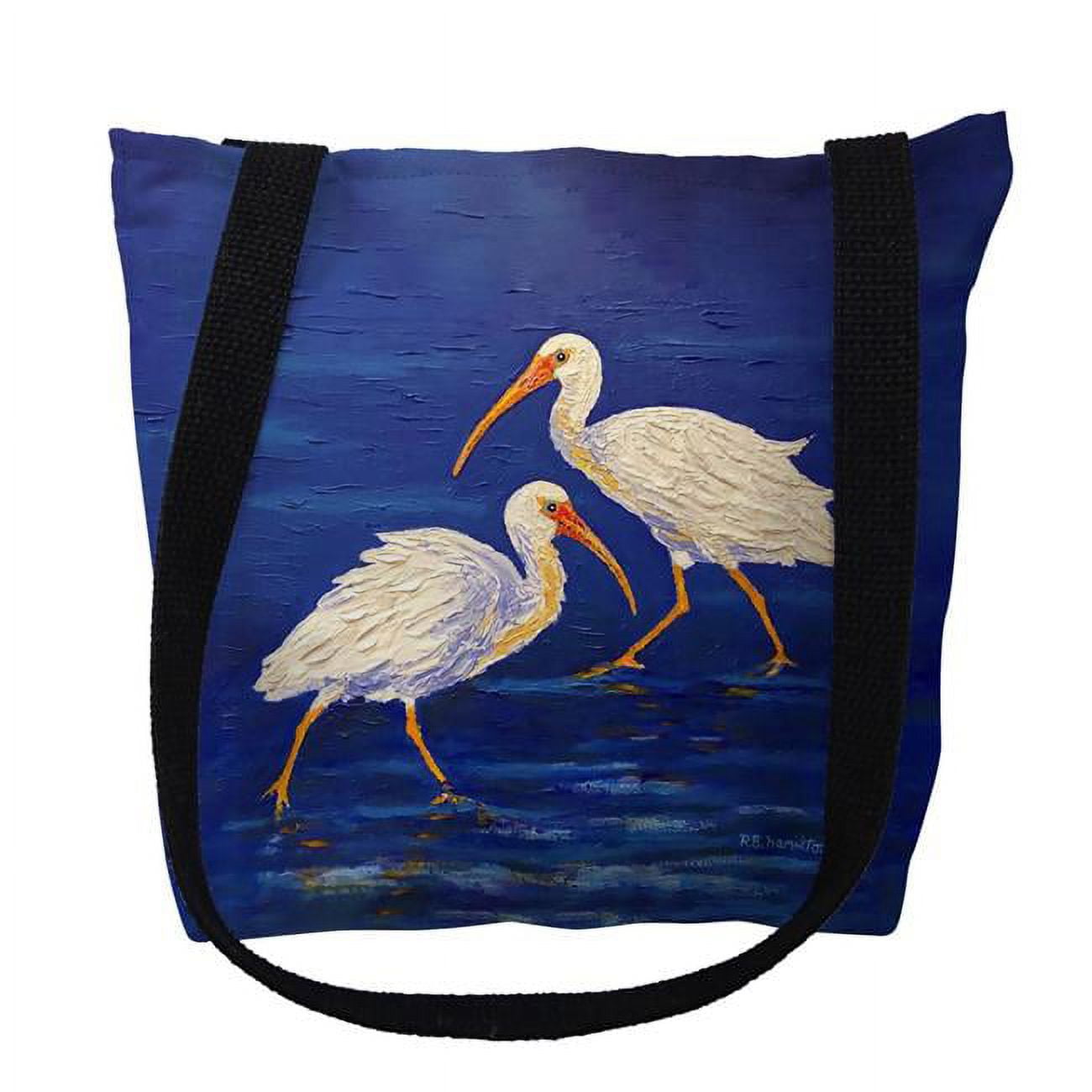 Picture of Betsy Drake Interiors TY1447G 18 x 18 in. Ibis Passing Large Tote Bag