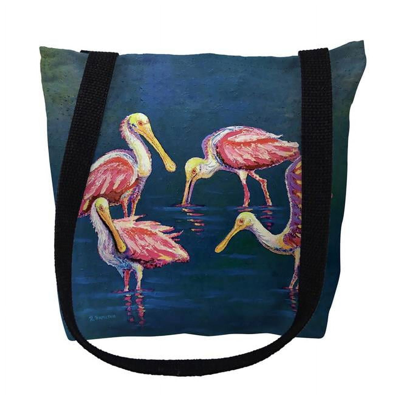 Picture of Betsy Drake Interiors TY1448S 13 x 13 in. Spoonbill Gathering Small Tote Bag