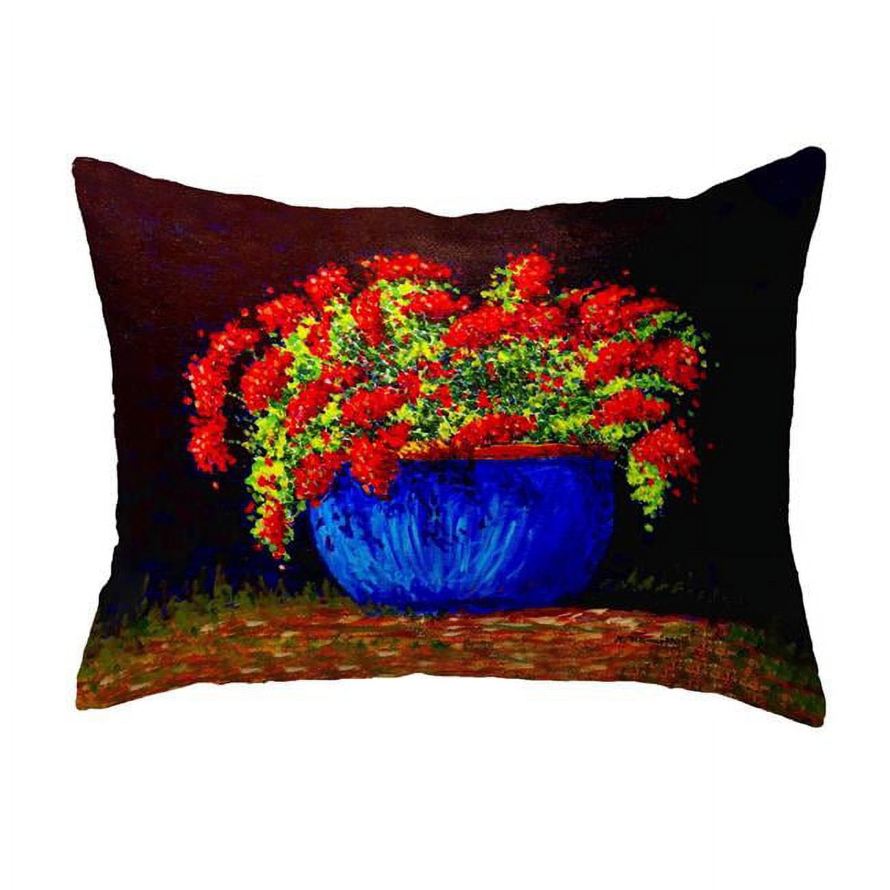 11 x 14 in. Potted Geraniums Small Noncorded Pillow