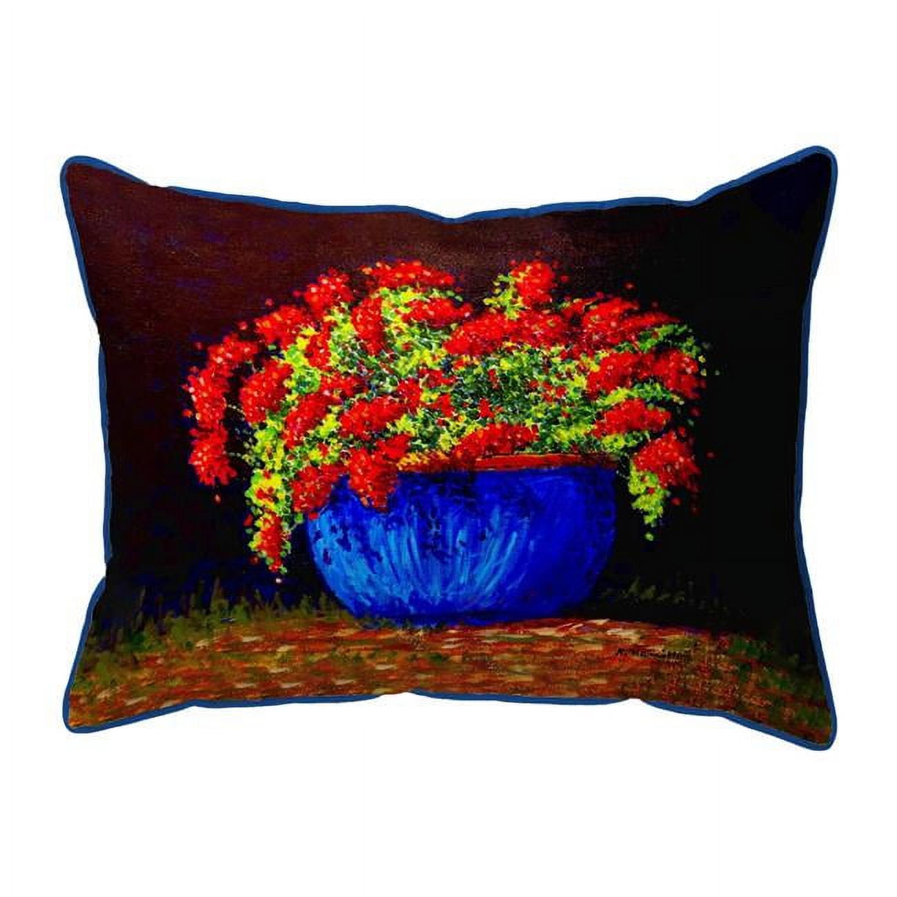 ZP1414 20 x 24 in. Potted Geraniums Extra Large Zippered Pillow