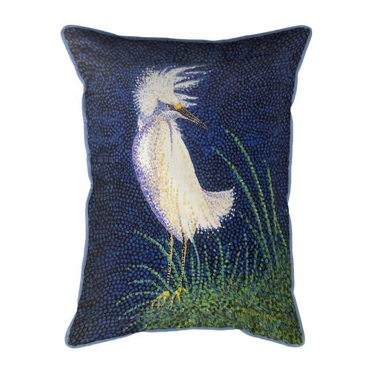 20 x 24 in. Windy Egret Extra Large Zippered Pillow