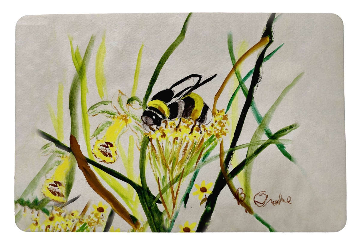 DM1326 Bee & Flower Door Mat - 18 x 26 in.