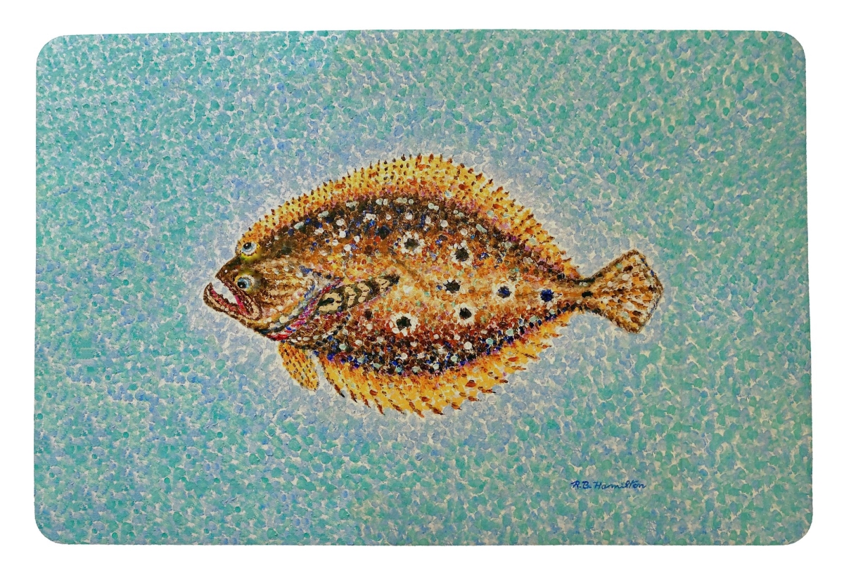 DM1328 Pointillist Flounder Door Mat - 18 x 26 in.