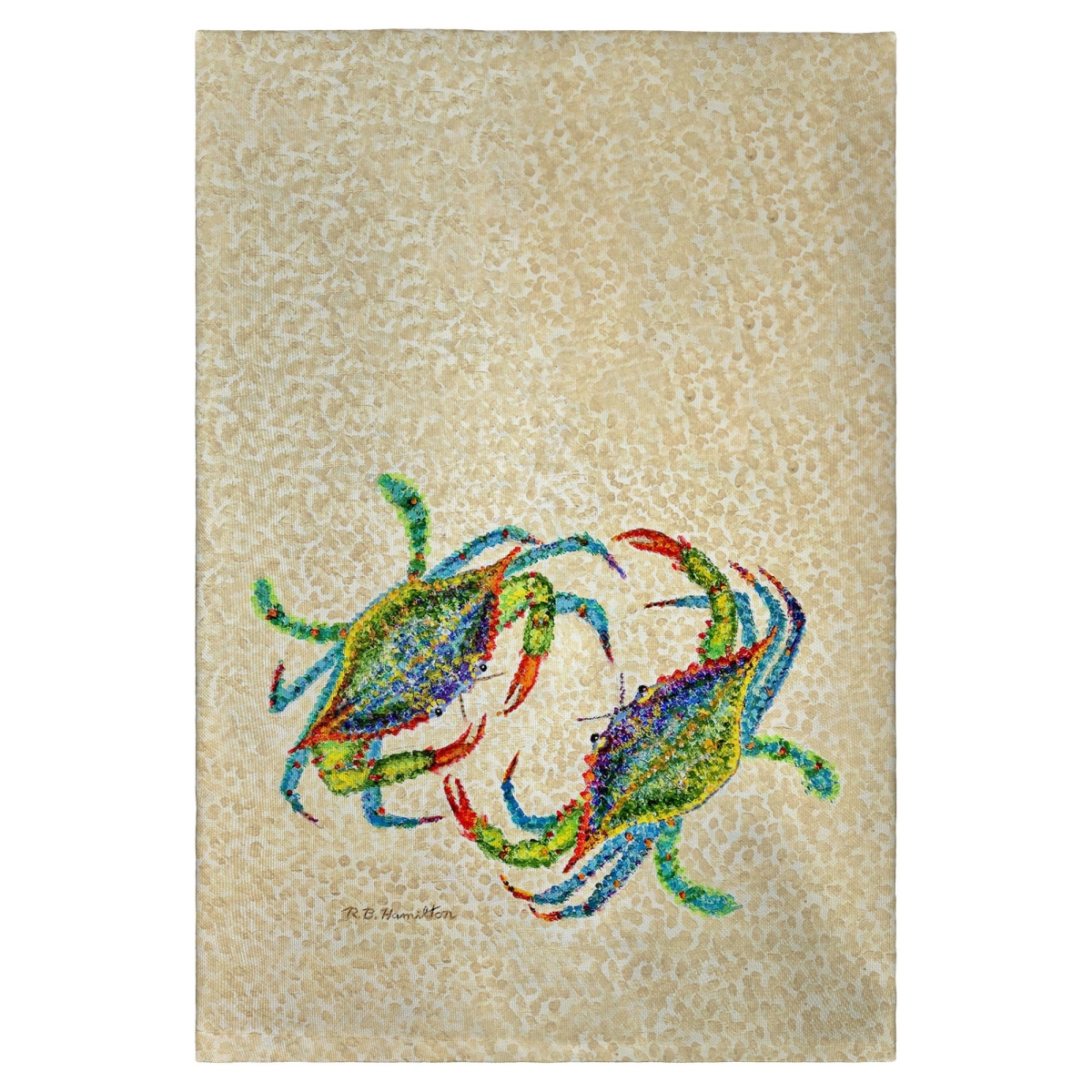 GT1321 Crab Dance Guest Towel - 20 x 20 in.