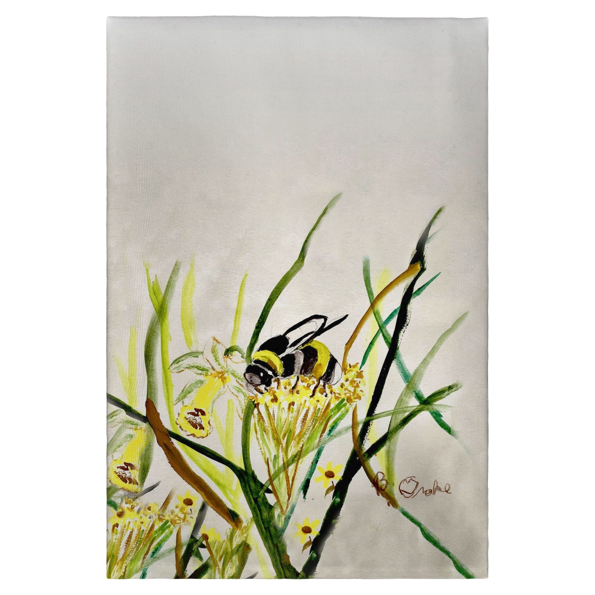 GT1326 Bee & Flower Guest Towel - 20 x 20 in.