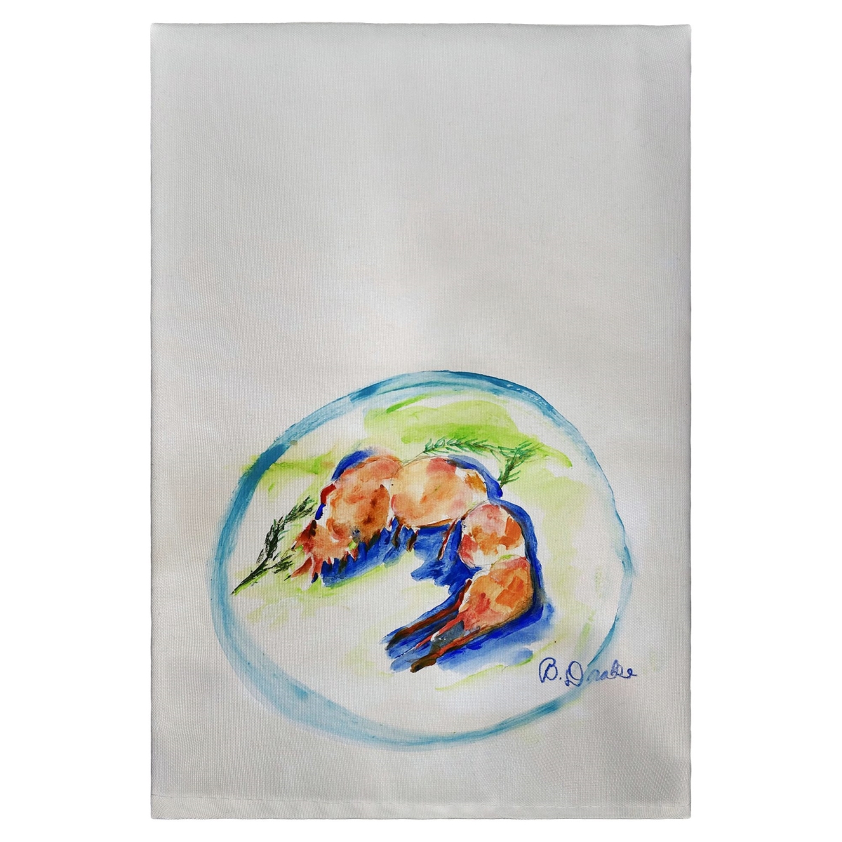 GT1335 Shrimp Plate Guest Towel - 20 x 20 in.