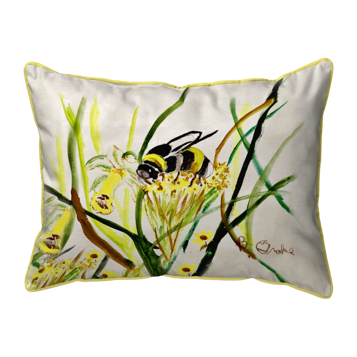 ZP1326 Bee & Flower Extra Large Zippered Pillow - 20 x 24 in.