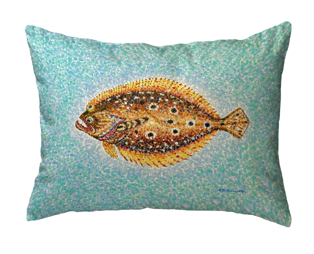 KS1328 Pointillist Flounder Small Noncorded Pillow - 11 x 14 in.