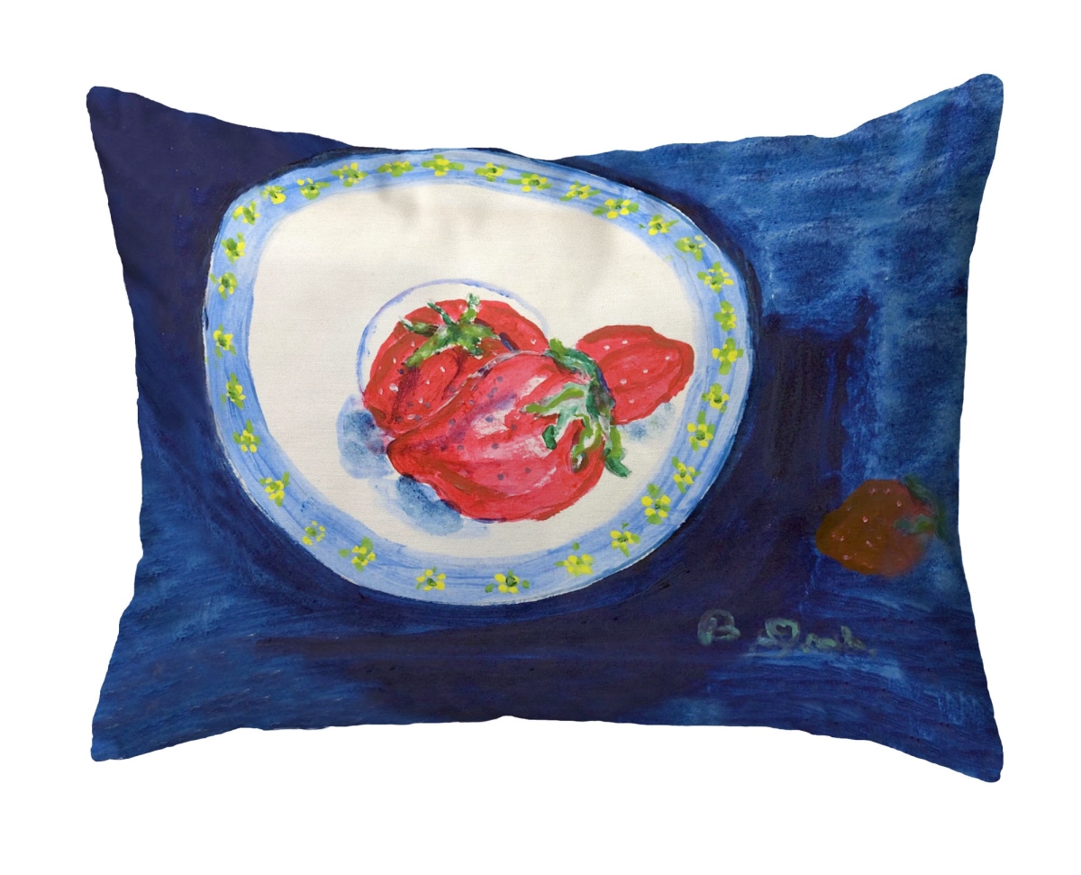 KS1334 Strawberry Plate Small Noncorded Pillow - 11 x 14 in.
