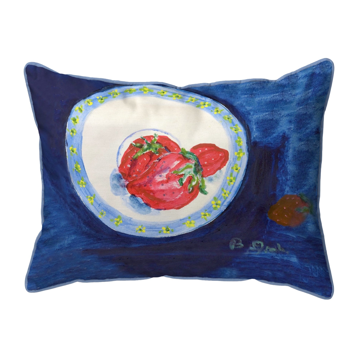 ZP1334 Strawberry Plate Extra Large Zippered Pillow - 20 x 24 in.