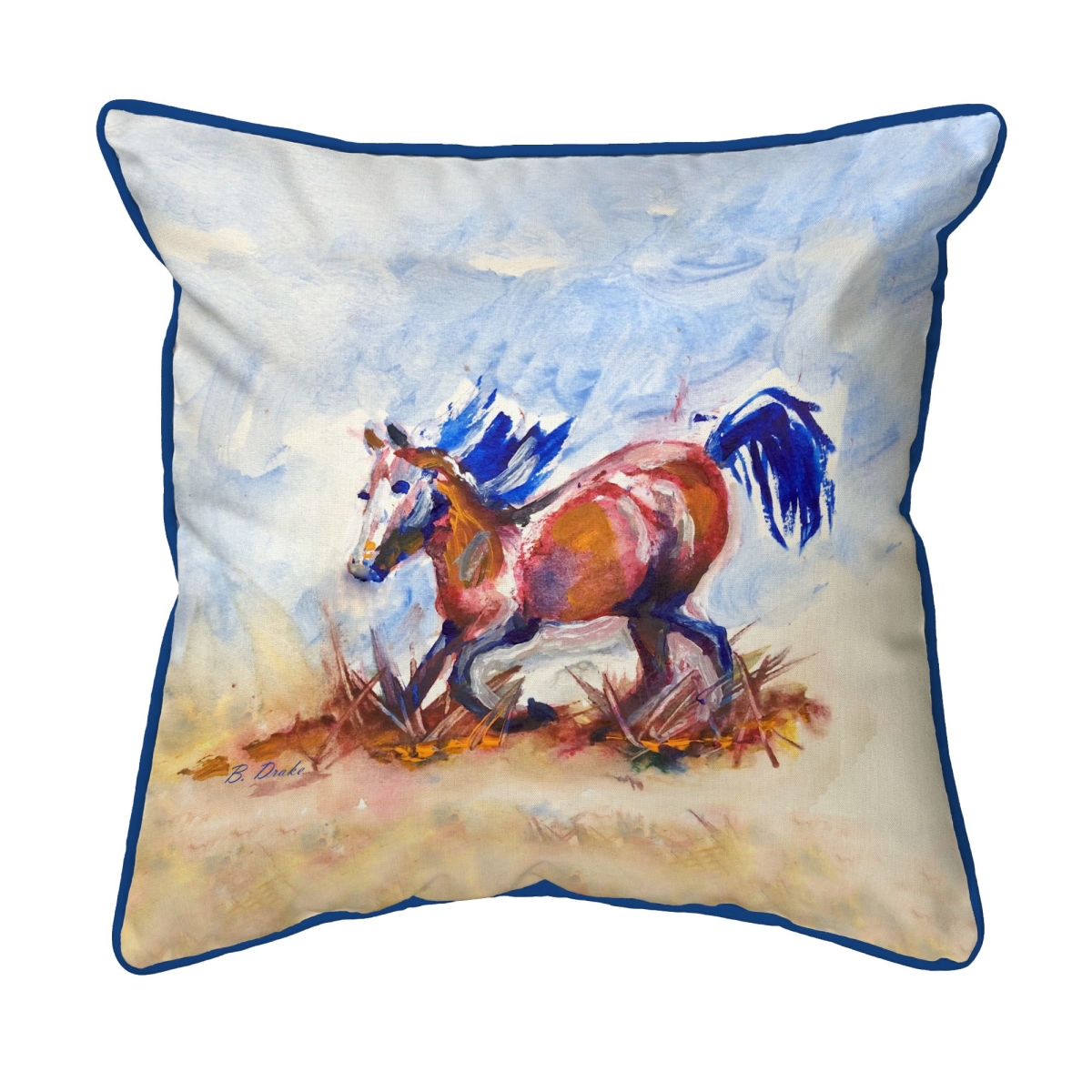 ZP1336 Betsys Wild Horse Extra Large Zippered Pillow - 22 x 22 in.