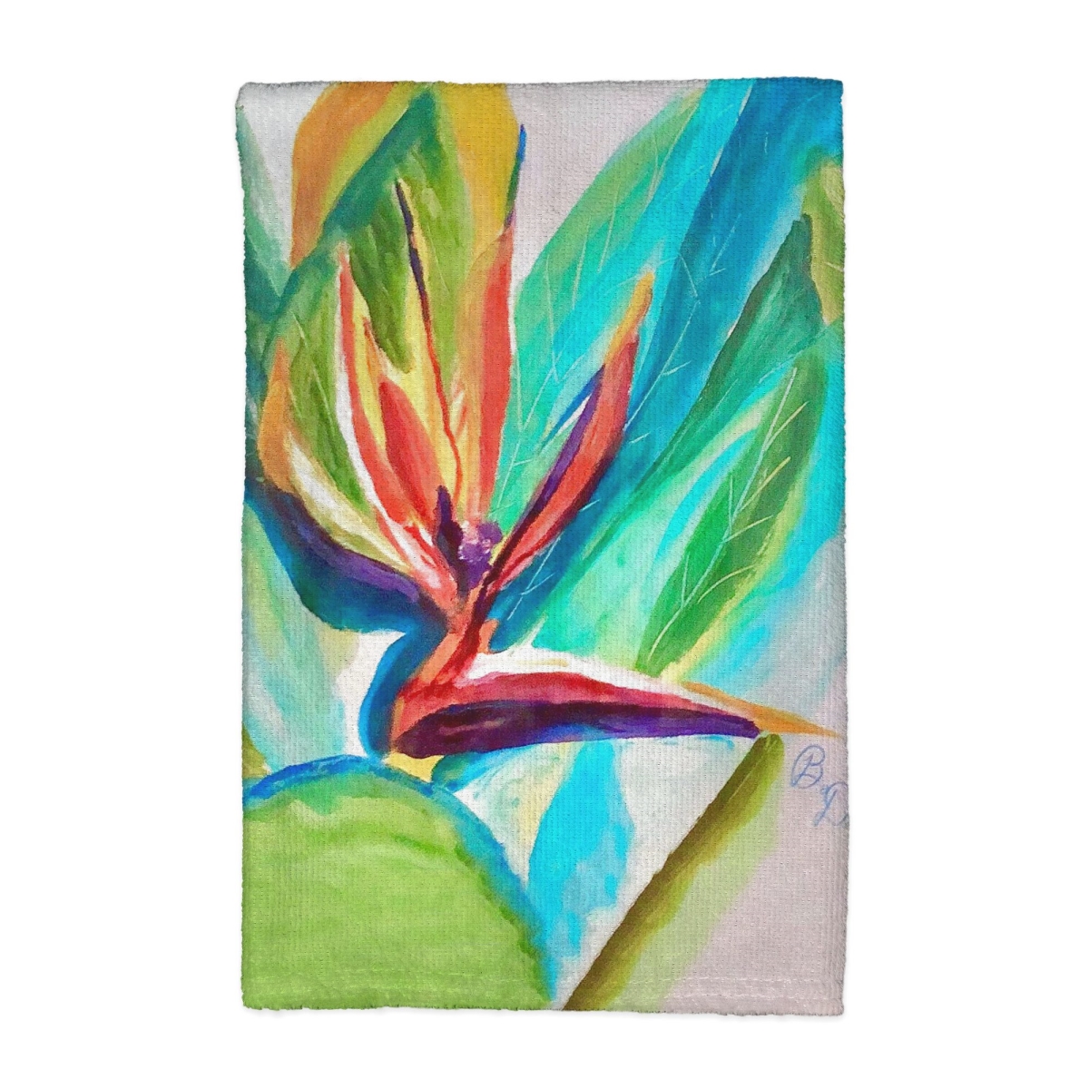 Picture of Betsy Drake KT1324 Bird of Paradise Kitchen Towel - 16 x 25 in.