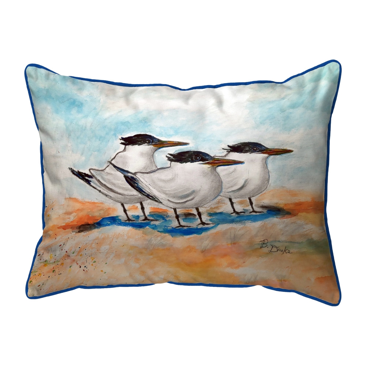 SN1521 Three Terns Small Indoor & Outdoor Pillow - 11 x 14 in.