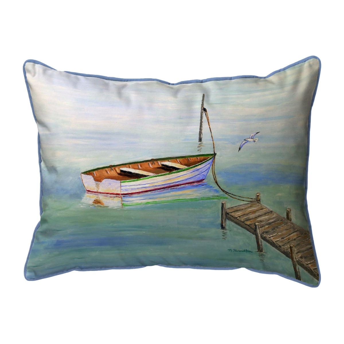 ZP1469 Row Boat Extra Large Zippered Pillow - 20 x 24 in.