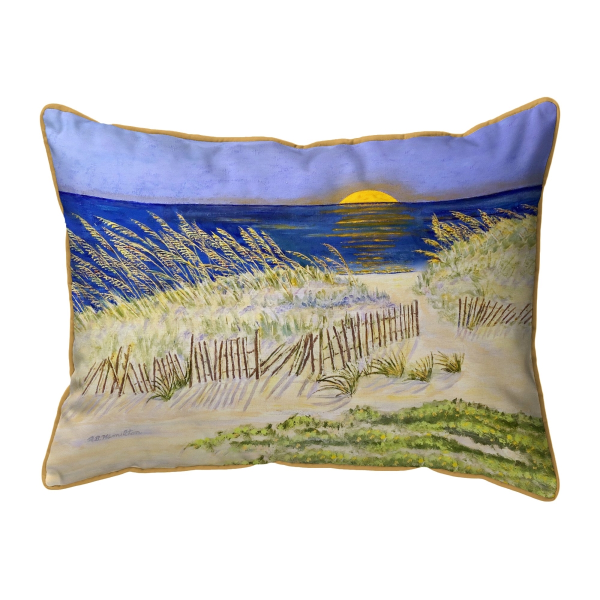 ZP1478 Sea Oats Moonrise Extra Large Zippered Pillow - 20 x 24 in.