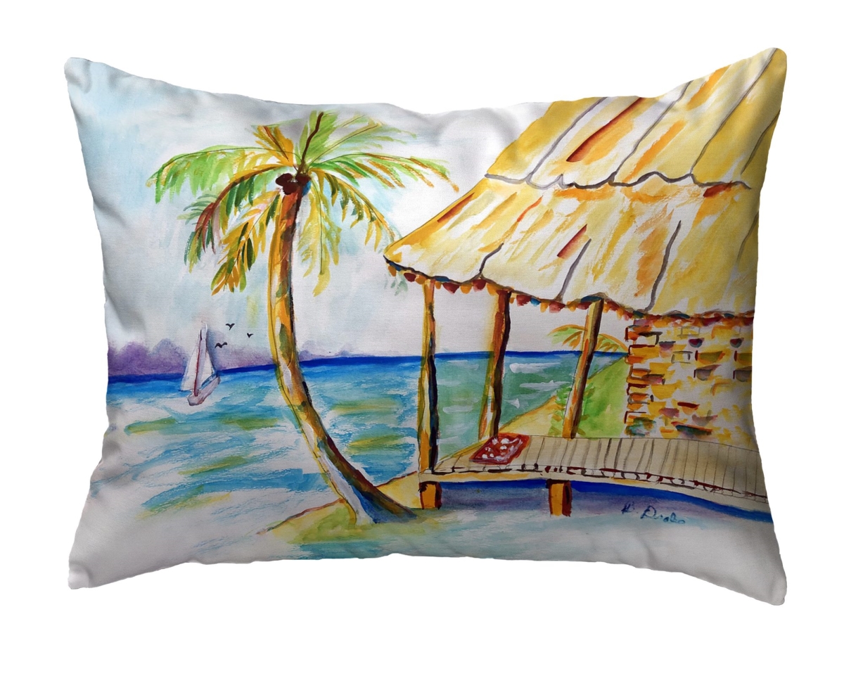 KS1530 Palms & Hut Small Noncorded Pillow - 11 x 14 in.