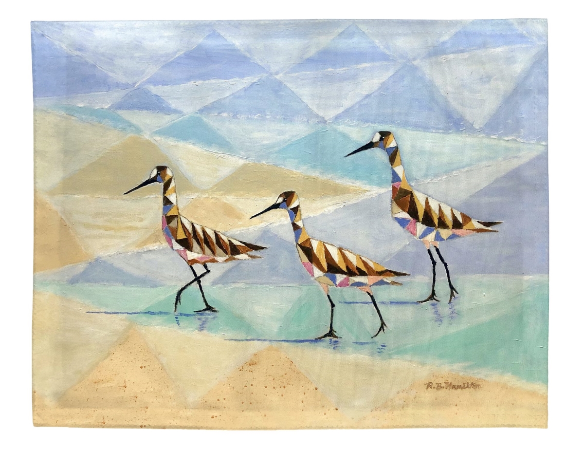 Picture of Betsy Drake PM1461 Geometric Sandpipers Place Mat - 14 x 18 in. - Set of 4