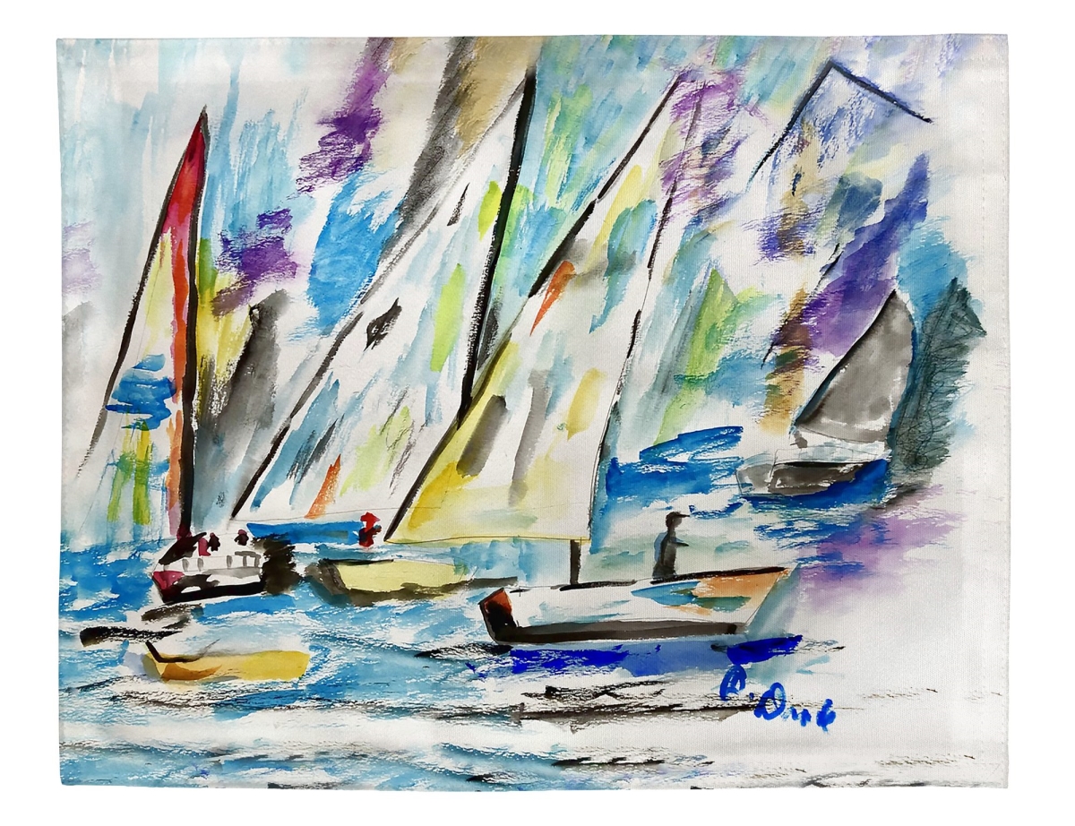 Picture of Betsy Drake PM1520 Betsys Sailboats Place Mat - 14 x 18 in. - Set of 4