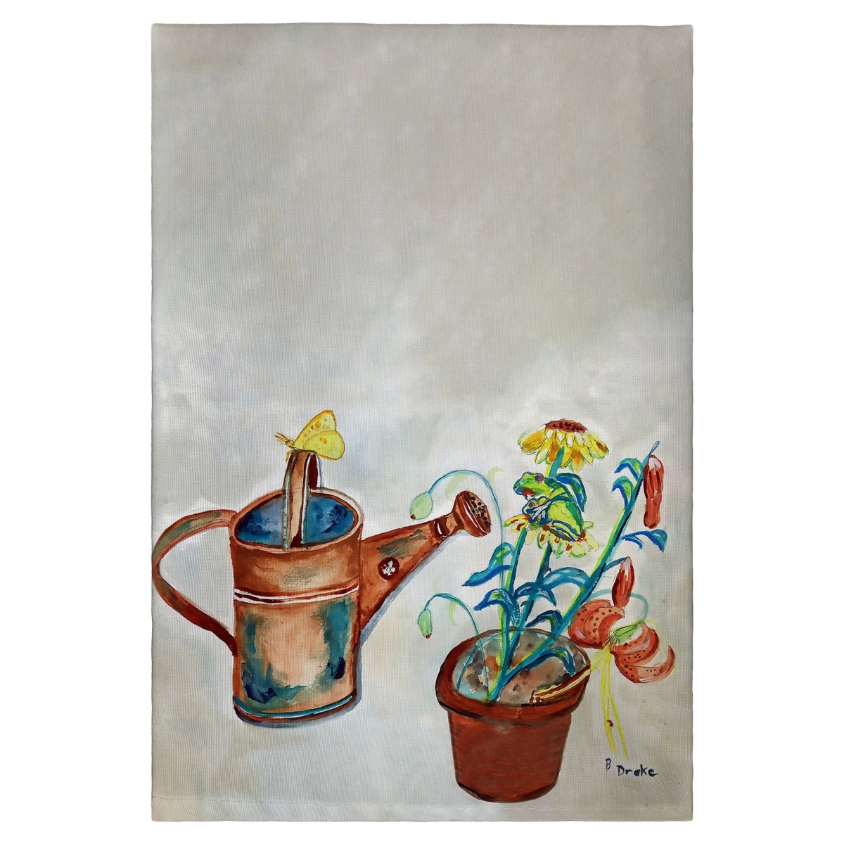 GT1513 Watering Can Guest Towel - 20 x 20 in.