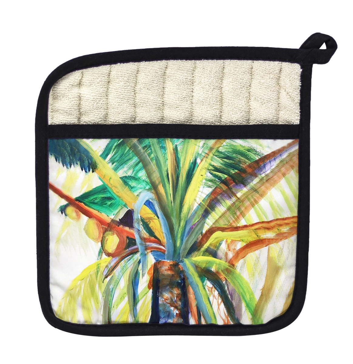 Picture of Betsy Drake PT1470 Palm & Nuts Pot Holder