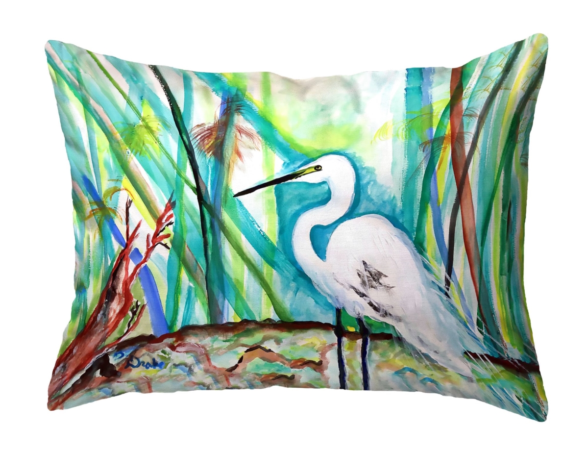 NC1515 Egret in Marsh No Cord Pillow - 16 x 20 in.
