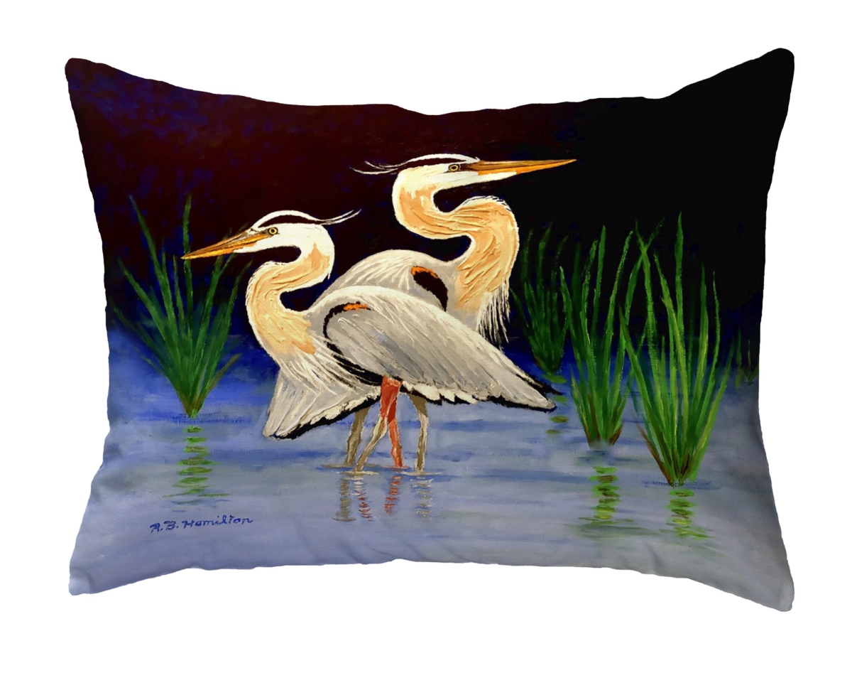 NC1501 Two Blue Herons No Cord Pillow - 16 x 20 in.