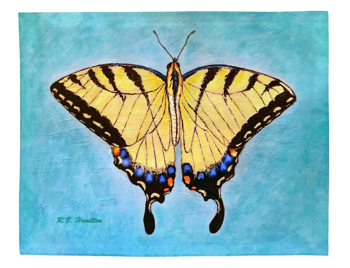 Picture of Betsy Drake PM1523 Spreadwing Tiger Swallowtail Butterfly Place Mat - 14 x 18 in. - Set of 4
