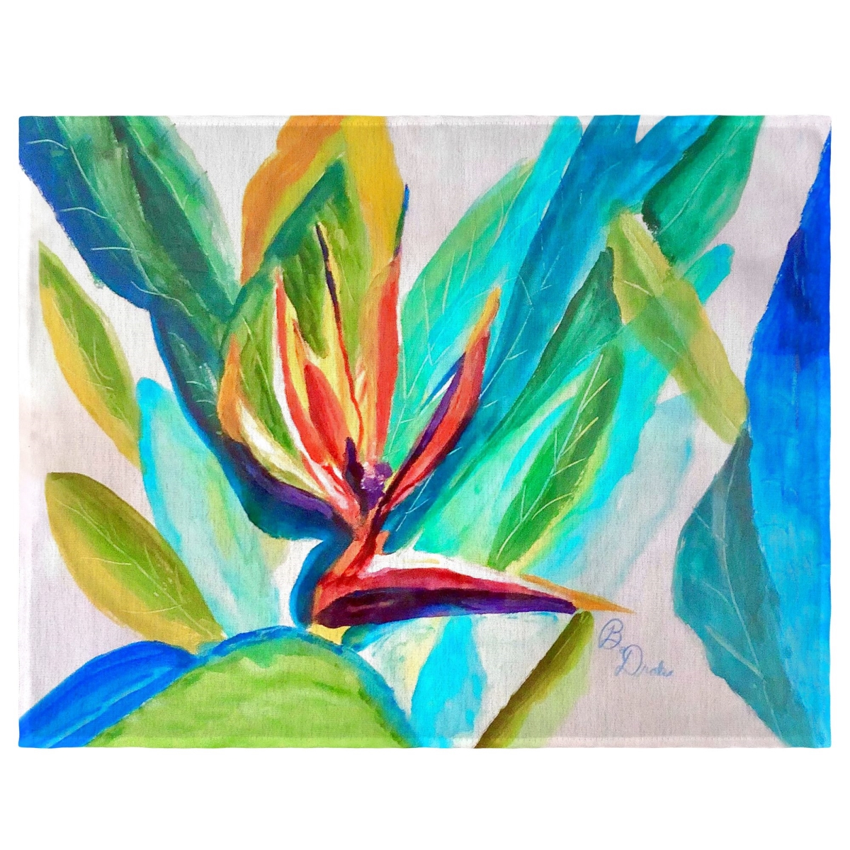 Picture of Betsy Drake PM1324 Bird of Paradise Place Mat - 14 x 18 in. - Set of 4